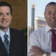 Combined photo board of Rep. Devin Nunes, left, and challenger Andrew Janz