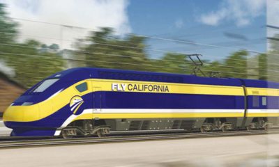 Conceptual photo of California bullet train