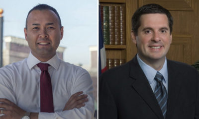 Twin photos of Andrew Janz and Devin Nunes