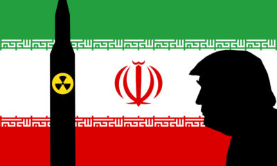 Vector Image of Trump, Nuclear Missile & Iran Flag