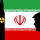 Vector Image of Trump, Nuclear Missile & Iran Flag