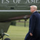 Picture of President Donald Trump walking to Air Force One