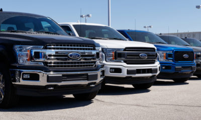 2018 Ford F-150s in dealer's lot