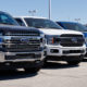 2018 Ford F-150s in dealer's lot