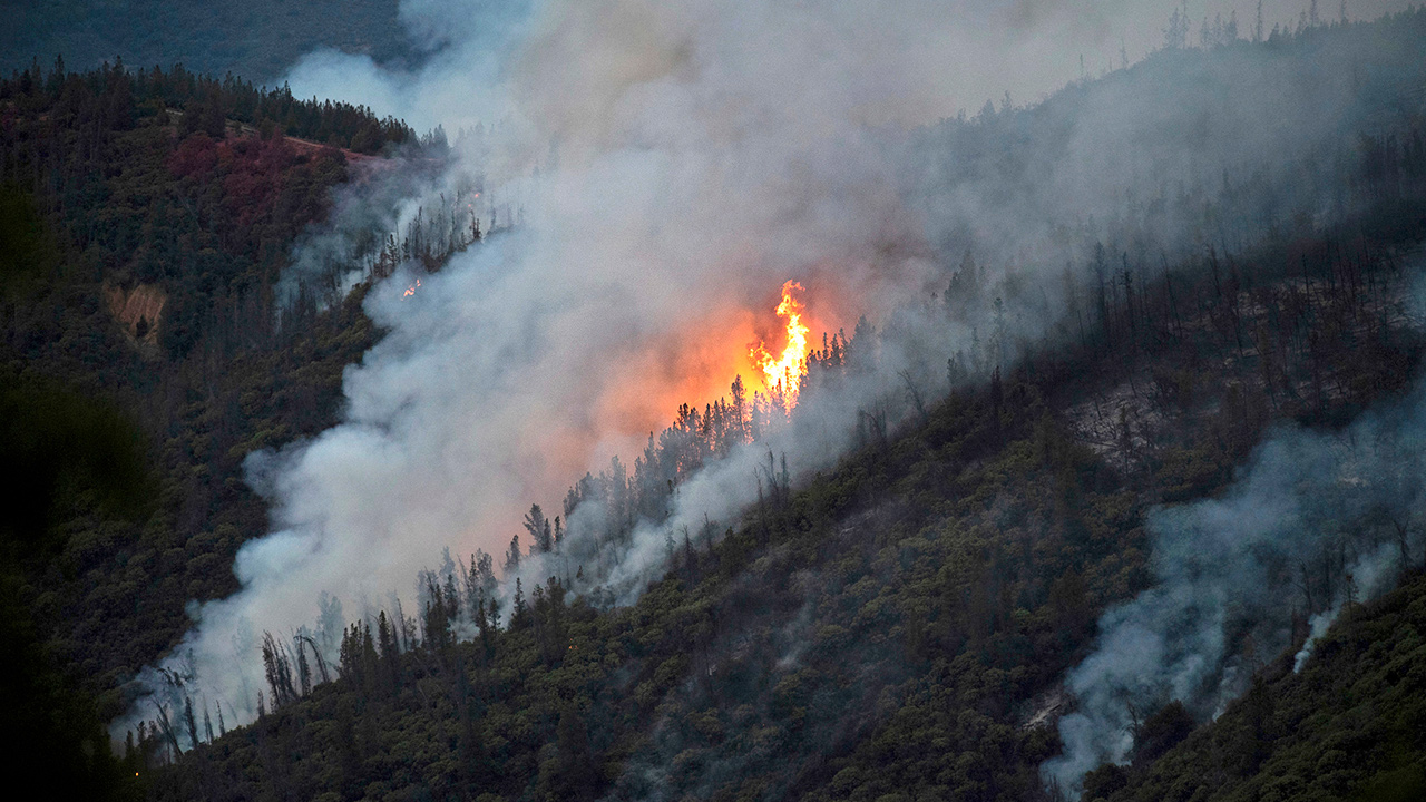 Photo of fire and firefighter in Lakeport, CA