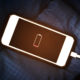 Photo of a charging iPhone