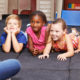 Shutterstock photo of nursery school teacher and her flock