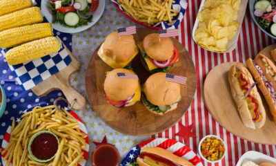 Photo of a July 4 cookout spread