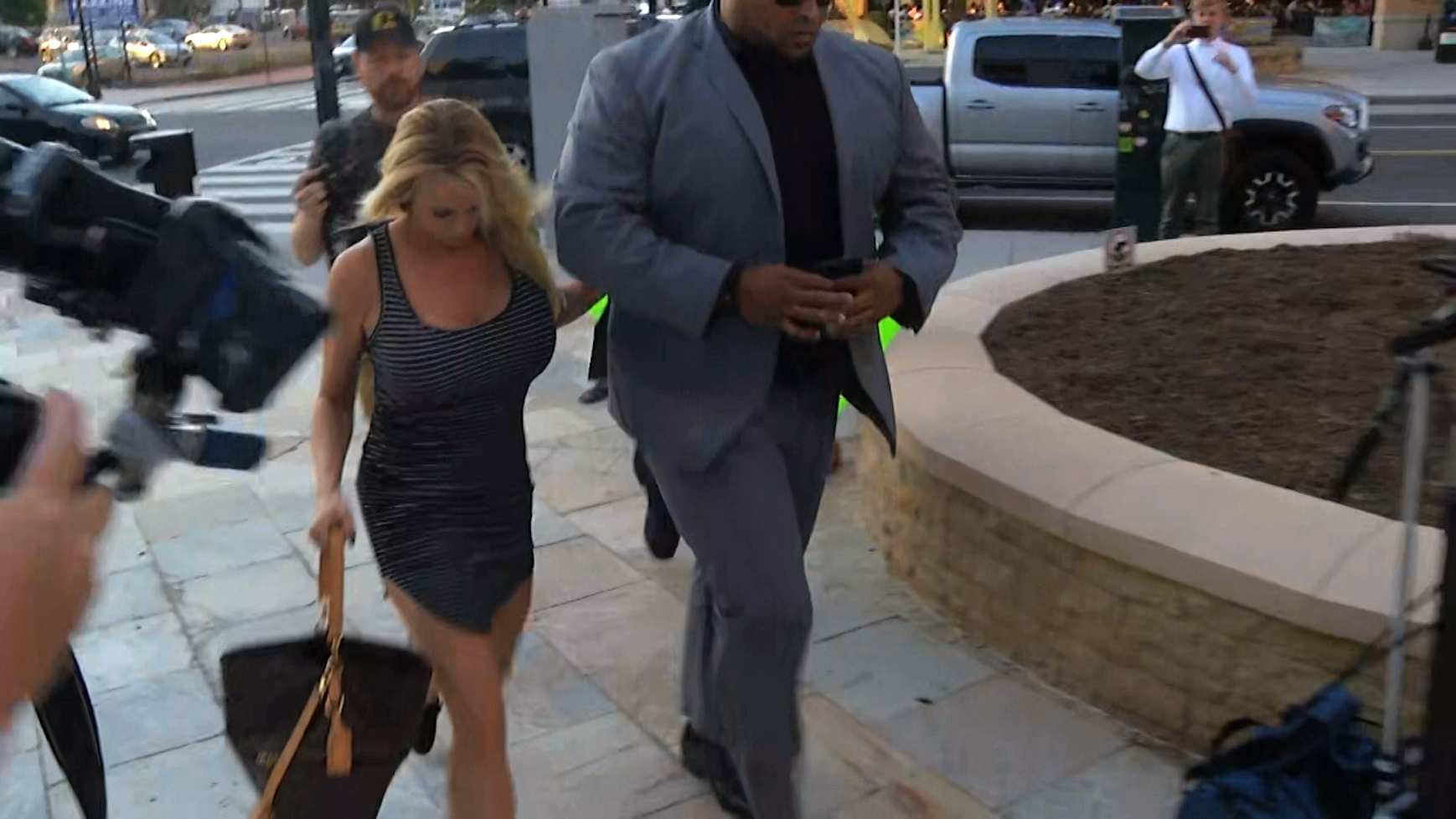 Photo of Stormy Daniels arriving at Washington, D.C., strip club