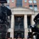 Photo of cameras outside the courtroom of the Manafort Trial
