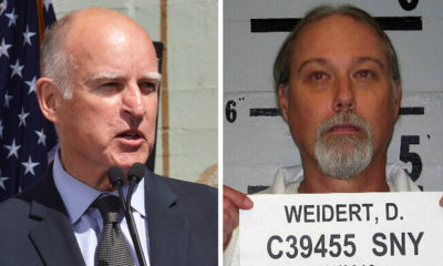 Photo of Gov. Jerry Brown and convicted killer David Weidert