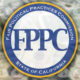 Photo Illustration with Fair Political Practices Commission logo and money