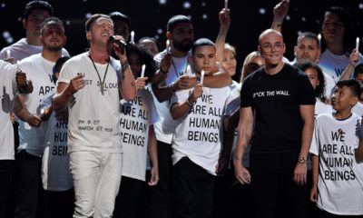 Photo of Ryan Tedder and Logic performing that the MTV Video Music Awards, 2018