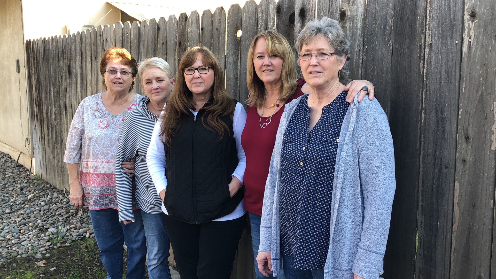 Photo of five sisters from Modesto who have presevered