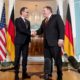 Photo of Secretary of State Mike Pompeo shaking hands with German Foreign Minister Heiko Maas