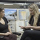 Photo of Alexandra Jaffe and Mackenzie Mays talking