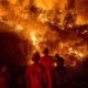 Photo of firefighters monitoring backfire in Ladoga, CA