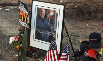 Photo of firefighter memorial