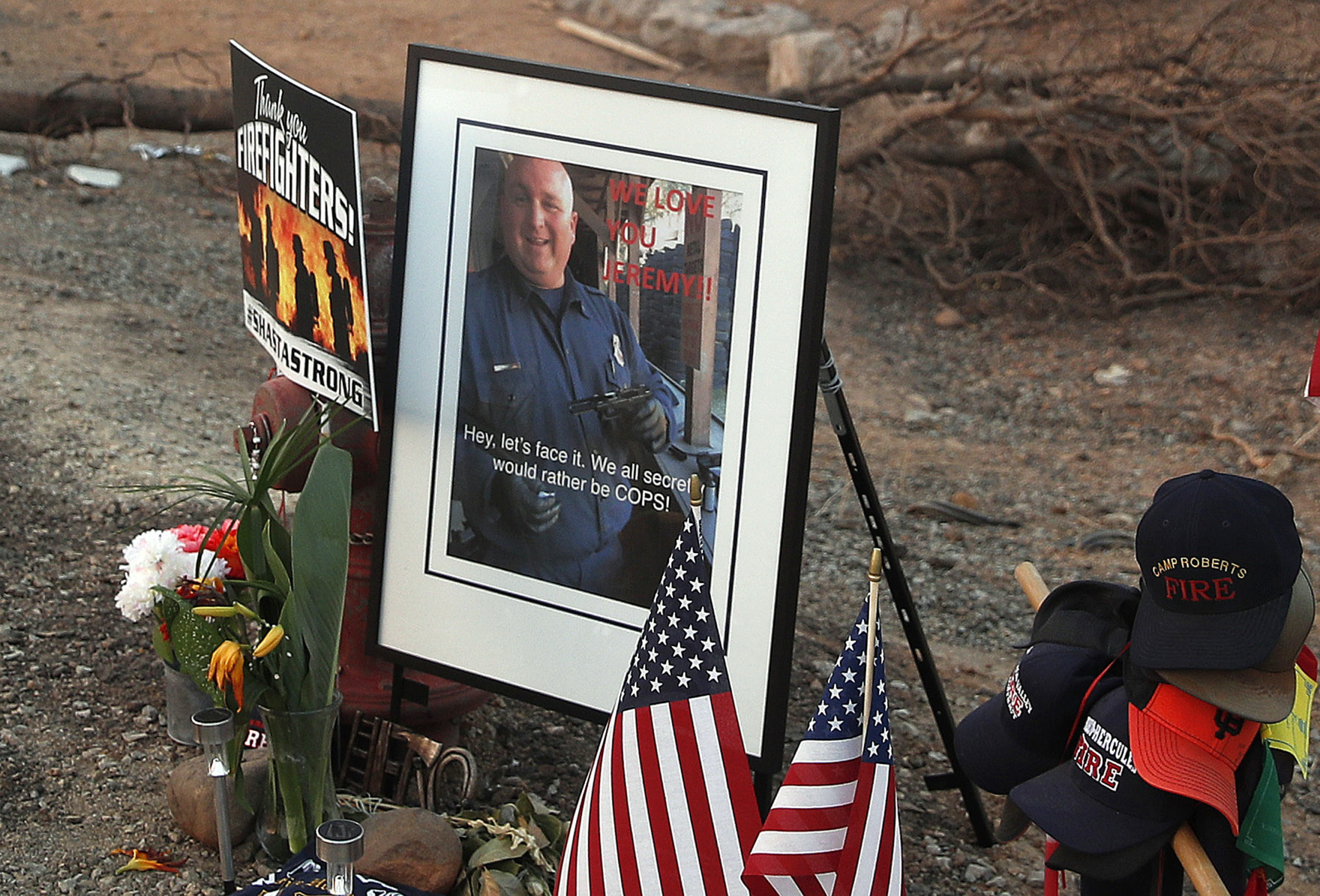 Photo of firefighter memorial
