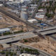 Aerial photo of the Fresno Trench for CA High Speed Rail