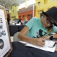 Photo of a job seeker filling out an application
