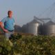 Photo of Jack Maloney overlooking his soybean fields