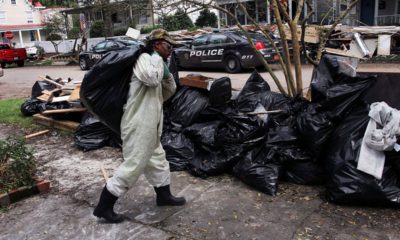 Photo of relief services clearing debris