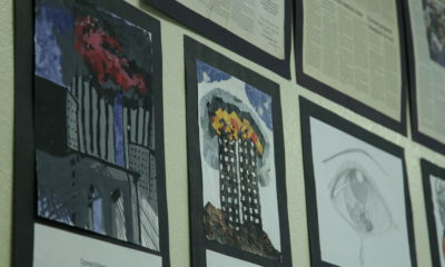 Photo of 9/11 art at McLane High School in Fresno