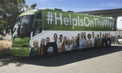 John Cox campaign bus stops in Fresno