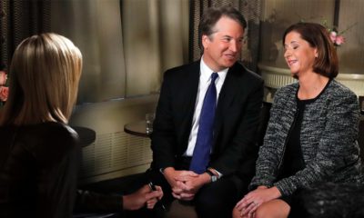 Photo of Brett and Ashley Kavanaugh during TV interview with Fox News