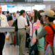 Photo of TSA agents and crowd