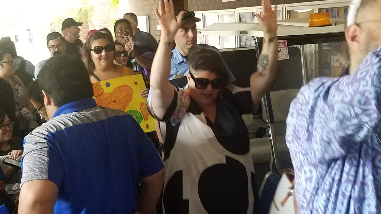 Photo of Randa Jarrar's return to a Fresno State classroom