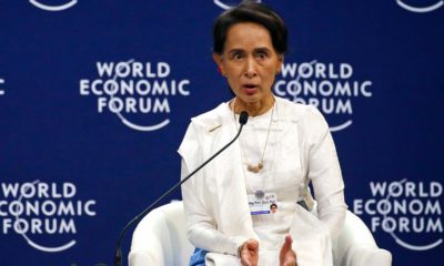 Photo of Aung San Suu Kyi, the State Counsellor of Myanmar