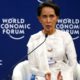 Photo of Aung San Suu Kyi, the State Counsellor of Myanmar