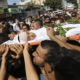 Mourners carry body of Palestinian victirm