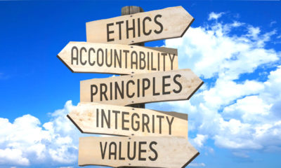 Signpost listing ethical values