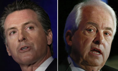 Portraits of Gavin Newsom and John Cox