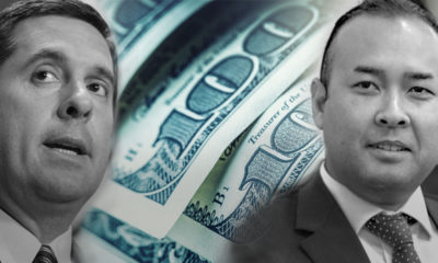 Photo illustration of Nunes, Janz and $100 bills