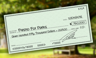 Photo Illustration of a check representing financial support for Yes on P committee