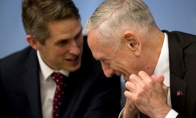 Photo of U.S. Secretary for Defence Jim Mattis and Britain's Defence Minister Gavin Williamson