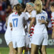 Photo of US Women's Soccer Team celebrating after win over Jamaica