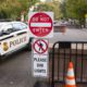 Photo of an officer near the home of Barack Obama
