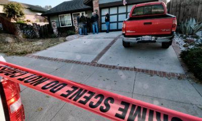 Photo of Ventura County Sheriff's deputies outside the house of gunman David Ian Long