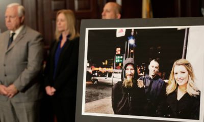Photo of a picture of Katelyn McClure, right, Mark D'Amico, center, and Johnny Bobbitt Jr.