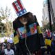Photo of "Uncle Sam" being held up by demonstrators during a rally in Iran