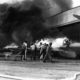 Photo of the Japanese attack on Pearl Harbor in Hawaii.