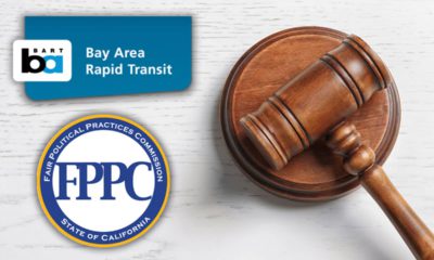 Photo of gavel with BART and FPPC logos