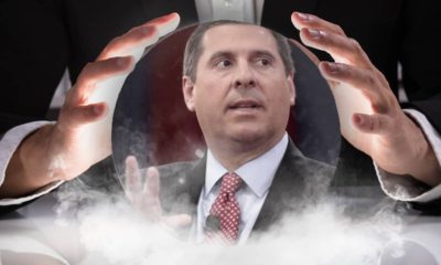 Composite Illustration of Rep. Devin Nunes and a crystal ball