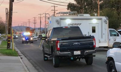 Photo of the scene of a shooting that took the life of Newman Police Officer Ronil Singh
