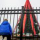 Photo of two boys visiting the National Christmas Tree at the White House